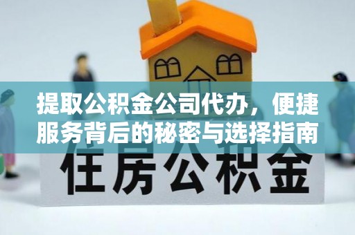 城市提取公积金公司代办，便捷服务背后的秘密与选择指南