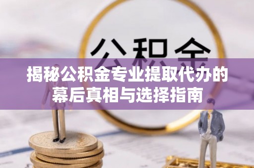 嘉兴揭秘公积金专业提取代办的幕后真相与选择指南