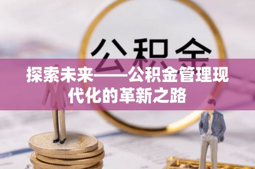 无为探索未来——公积金管理现代化的革新之路