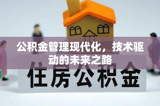 罗源公积金管理现代化，技术驱动的未来之路